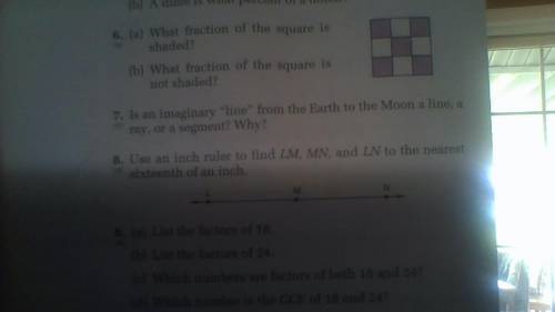 #8 pls it says use an inch ruler to find LM, MN, and LN, to the nearest sixteenth of an inch