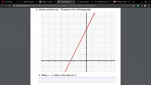When y = 7, what is the value of x?