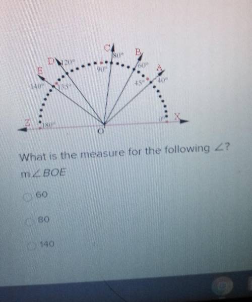 What is the measure for the following angle?