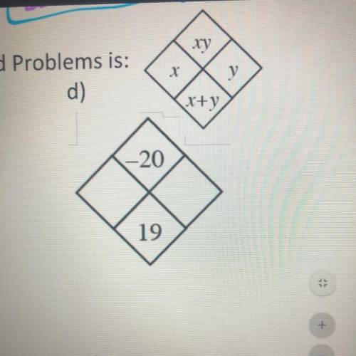 I need help. So to get -20 you are supposed to multiple the two numbers we don’t know and to get 19
