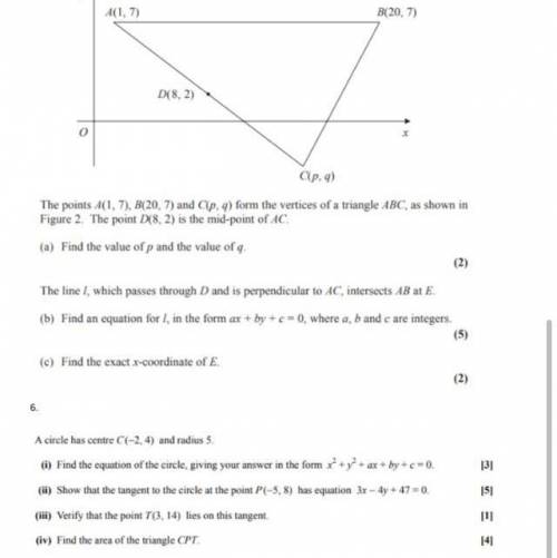 Coordinate geometry help