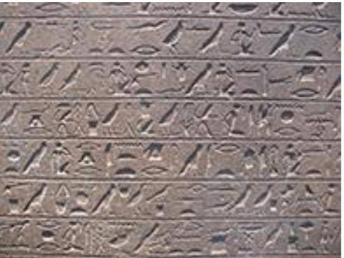 How does the hieroglyph shown below compare to other ancient civilizations’ writing systems? (Answe