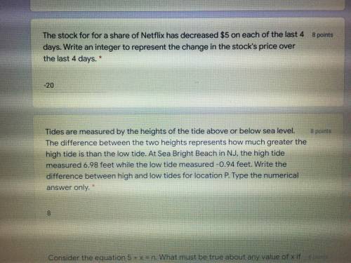 Plz help quick this is due in 10 mins! Are they right? Questions are below!