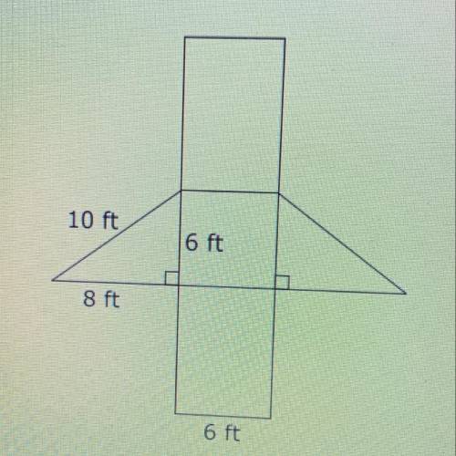 The net of a triangular prism is shown below. what is the surface of the triangular prism?