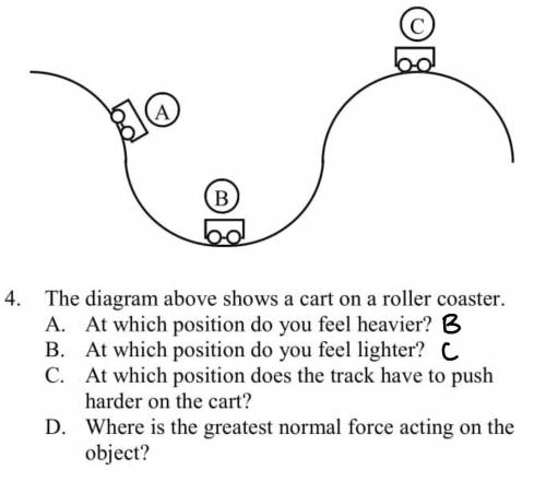 Please help me with physics homework I just need help with C and D. Picture is included