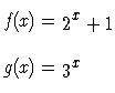 The functions f(x) and g(x) are defined below. Determine where f(x) = g(x) by graphing. A. x = -1 B