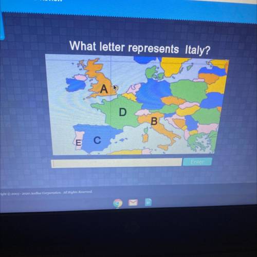 What letter represents Italy