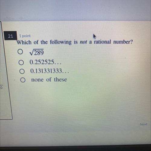 Which of the following is not a rational number