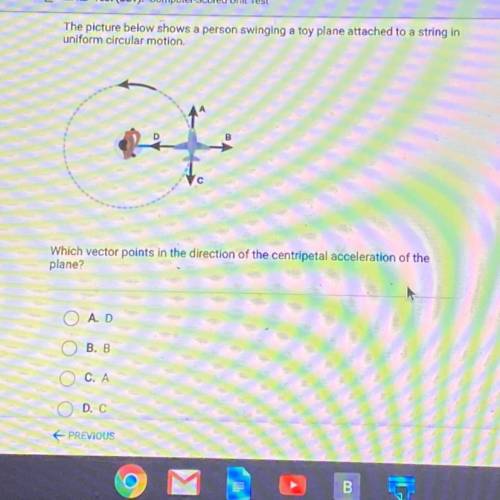 Which vector points in the direction of the centripetal acceleration of the plane
