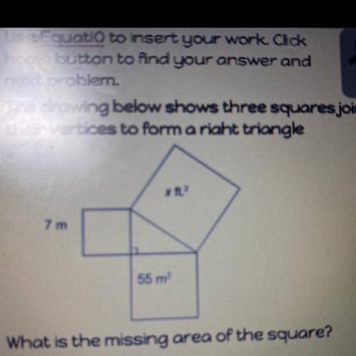 What is the missing area of the square?