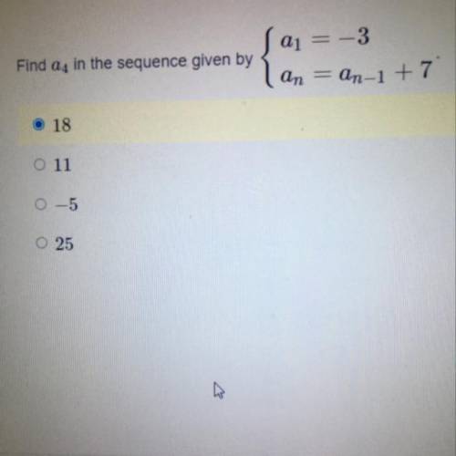 Find a4 in the sequence 
Asap