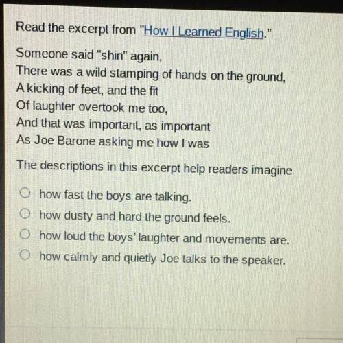 Read the excerpt from “how i learned” the descriptions in this excerpt help readers image.