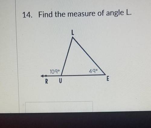 Find the measure of angle L this is the last question mark brainest ty so much xx