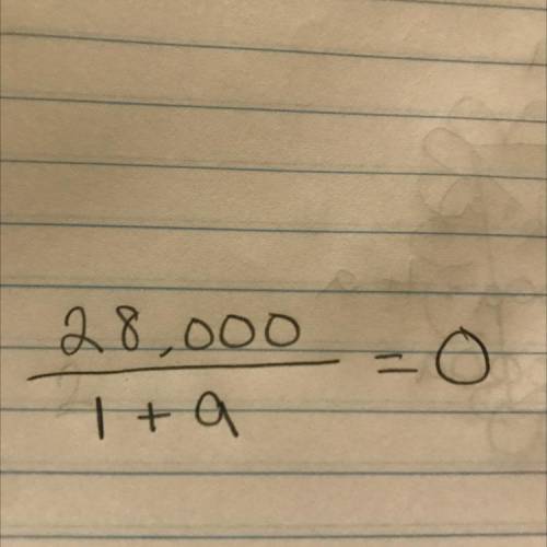 Solve for a:
28000/1+a = 0