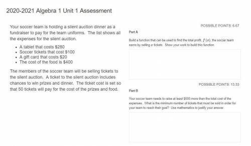 HELP PLS 13 POINTS thanks Your soccer team is holding a silent auction dinner as a fundraiser to pa
