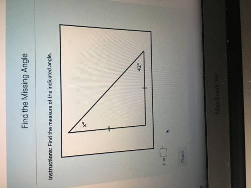 What is the missing angle (x)?