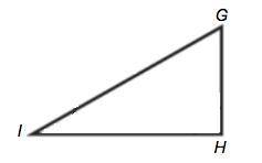 Given right scalene LaTeX: \Delta GHIΔ G H I with right angle LaTeX: HH, which of the following tri