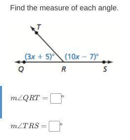 Find the measure of each angle