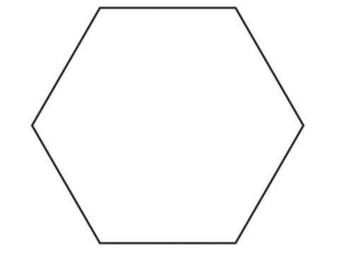 The regular hexagon shown has rotational symmetry. Which of the following is its angle of rotation?