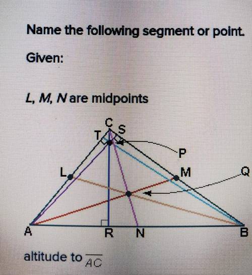L,M,N are midpoints altitude to ac