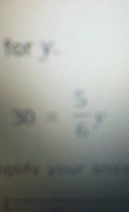 30=Five-sixthsY solve for Y