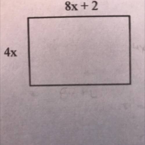 Write the expression for the perimeter and the area of the figure.
Perimeter:
Area: