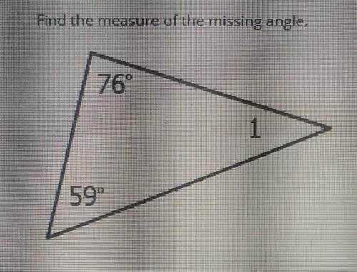 Find the measure of the missing anglem<1=