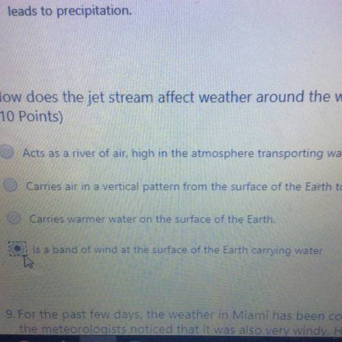 How does the jet stream affect weather around the world? For 100 points!!!