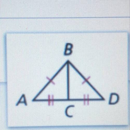 Explain why this triangle is congruent.