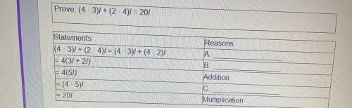 What are reasons A,B and C in the proof