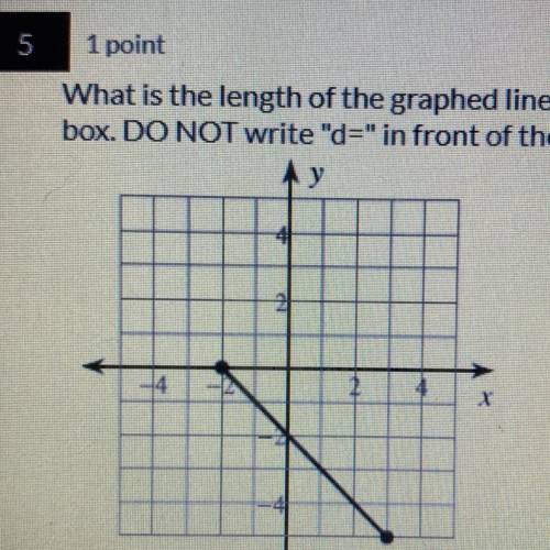 What is the length of the graphed line segment