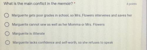What is the main conflict in the memoir? (Mrs.Flowers/ Caged bird test)
