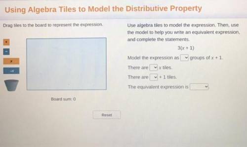 Use algebra tiles to model the expression. Then, use

the model to help you write an equivalent ex