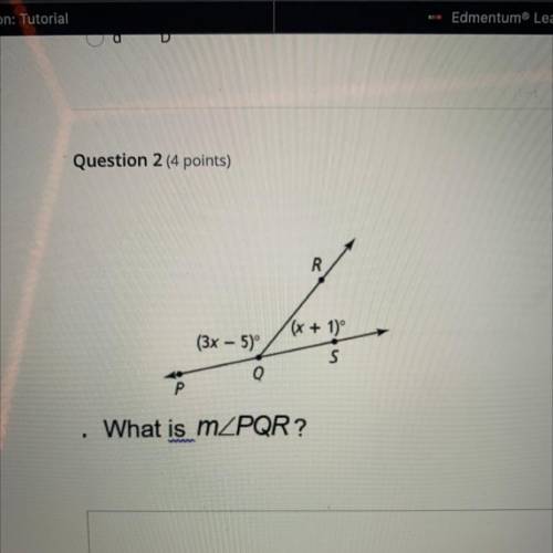 R
(x + 1)
(3x - 5)
S
Р
What is mzPQR ?