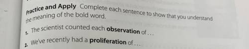 I need help to complete sentence 2