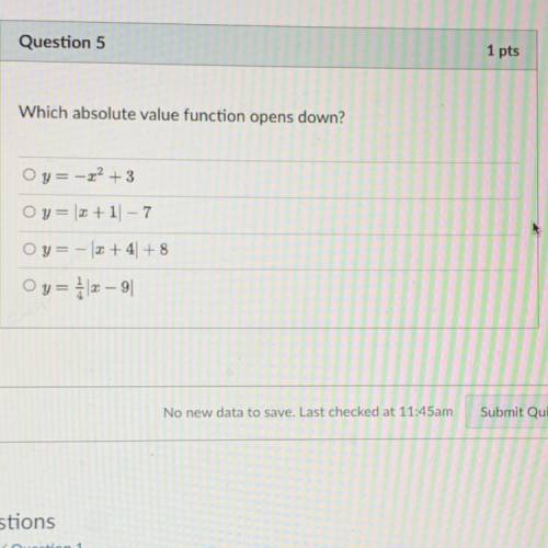 Which absolute value function opens down?