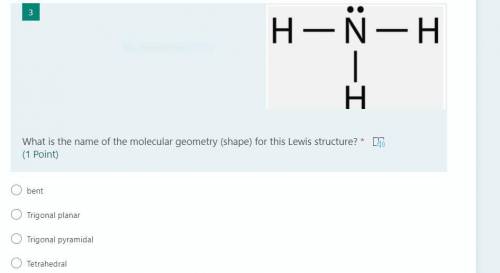 PLZ HELP I'LL AWARD BRAINLIEST

What is the name of the molecular geometry (shape) for this Lewis