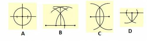 14) Which of the following correctly shows the markings for a perpendicular bisector?