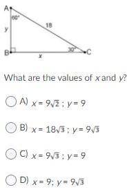 What are the values of x and y?
image attached. Thank you!