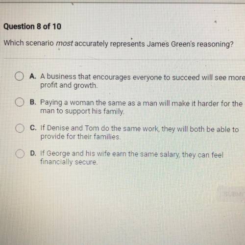 Which scenario most accurately represents James Green's reasoning?