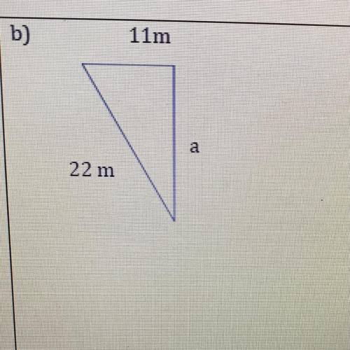 The is the missing side of this triangle