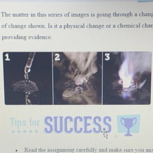 Is the picture shown a chemical change? if it is, explain how it is.