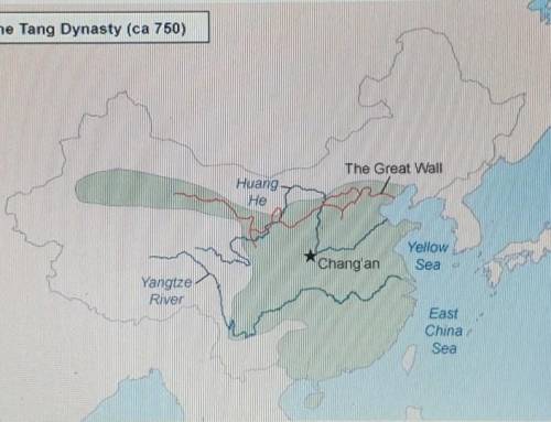 According to this map, the Tang Dynasty was mostly located in

A: eastern ChinaB: western ChinaC: