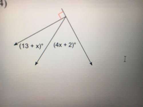 Find the value of x.
I Need to show the equations please, and show my work