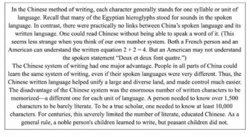 How did writing help unite China?