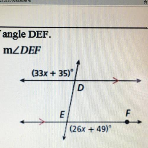 FIND MEASURE OF ANGLE DEF