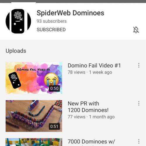 Sub to my YT channel SpiderWEb Dominoes. Will give Brainliest to whoever post a pic for proof