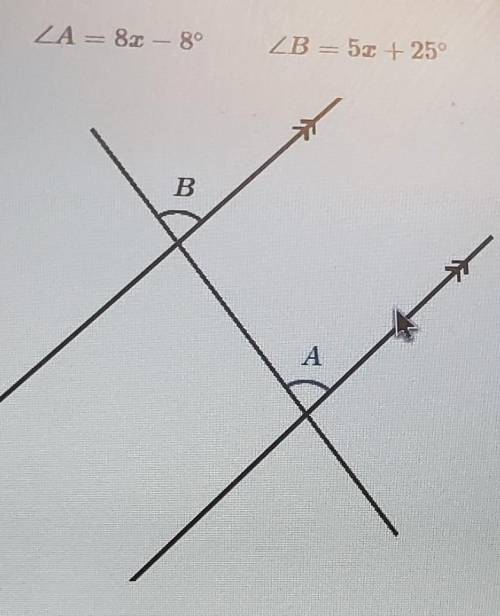 The angle measurements in the diagram are represented by the following expressions

solve for x an