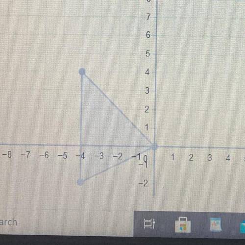 Graph the image of this triangle after a dilation with a scale factor of 2 centered at the origin.