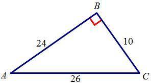 Find the sine for angle C
A. 12/13
D. 13/5